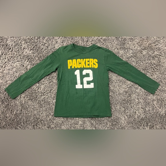 Green Bay Packers - Aaron Rodgers Long Sleeve Jersey Shirt - Youth Medium 10/12 - Picture 1 of 7